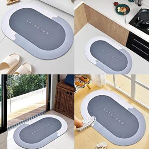 SVH Bathroom Mat Water Absorbing Mat for Bathroom Quick Dry Rubber Backed Anti-Slip Floor Mat Non Slip Mat for Home, Kitchen (40 x 60 cm) (1)multi, Rectangular