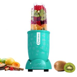 . Wonderchef Nutri-blend GO, 22000 RPM 100% Full Copper Motor, 1 Unbreakable Jar, 400 W, 2 Year warranty by Wonderchef, Recipe book by Chef Sanjeev Kapoor, Mint