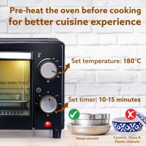 . AGARO Marvel 9L Oven Toaster Griller, Cake Baking, Grilling, Toasting, OTG, 800 Watts, (Black).